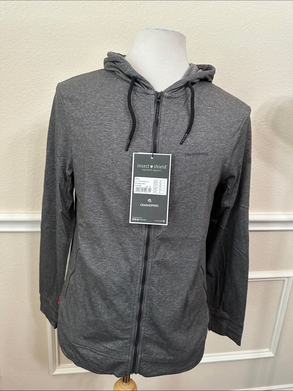 Craghoppers NOSILIFE TILPA HOODED JACKET - Black Pepper Marled